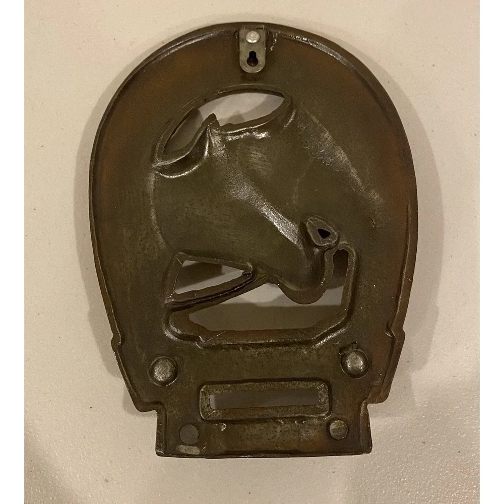 Vintage Metal Horseshoe‎ Horses Wall Hanger Hooks Evil Eye Protection Good Luck